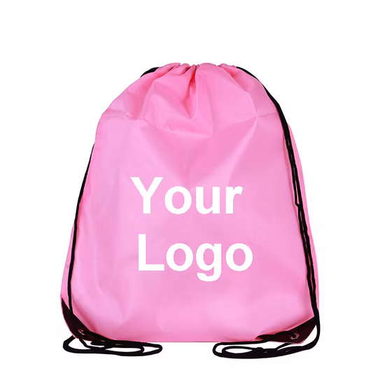 210d Custom Promotional Polyester Drawstring Bag/Advertising Drawstring Backpack
