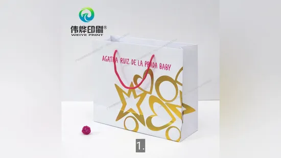 High Quality Paper Printing Gift Bag with Logo Hot Stamping 