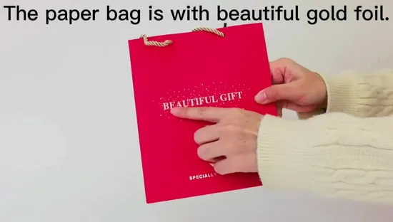 Factory OEM Stylish Bespoke Shopping Packaging Gift Paper Bag 