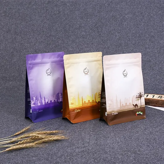 Zipper Valve Gift Coffee Bean Kraft Paper Plastic Food Baby Packaging Bag 