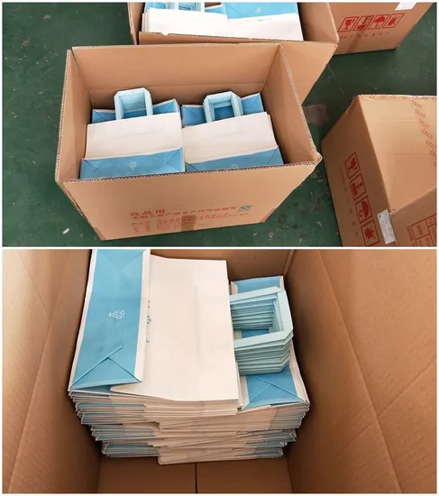 Custom Luxury Gift Packaging Printed Shopping Brown Kraft Paper Bag with Handle 