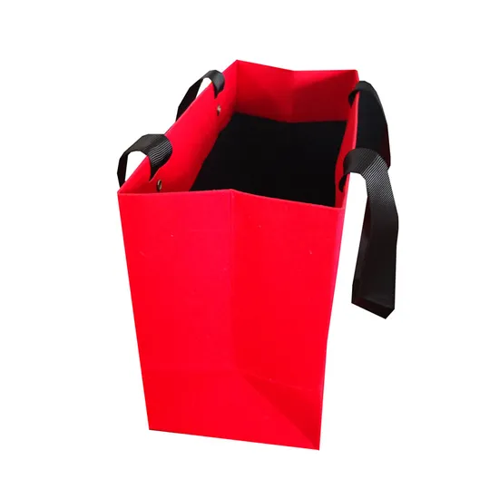 Wholesale Paper Shopping Bags with Handle Luxury Reusable Wine Paper Bag with Logo 