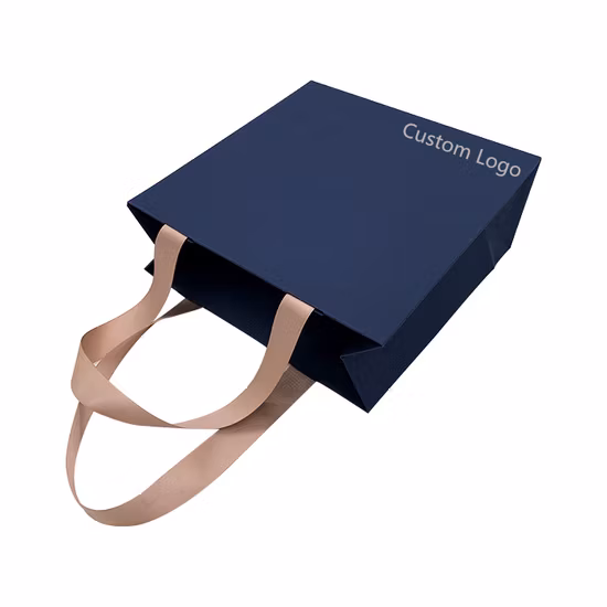 Custom Printed Packaging Cosmetic Bag Makeup Paper Bag for Shopping Small Gift Bags with Logo 