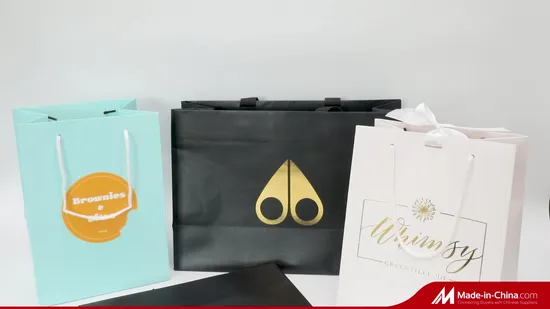 Luxury Print Matte Lamination Hair Extensions Bags Personalized Gift Bag with Logo 