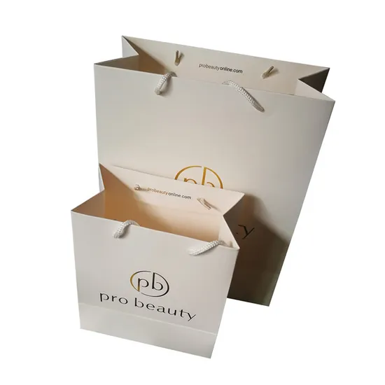 Factory Custom Matte Jewelry Packaging Paper Bag with Handle 