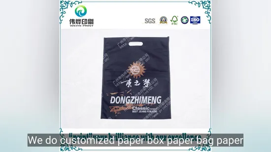 Punch Handle Shopping Printing Non Woven Recycle Bag 