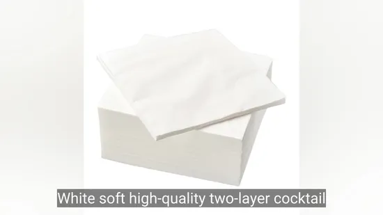 Premium Soft White Cocktail Napkins, 23X23cm, Perfect for Parties 