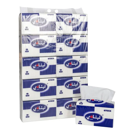 Customized Logo Large Size 180*180mm 3ply 600 Sheets Facial Tissue Paper 