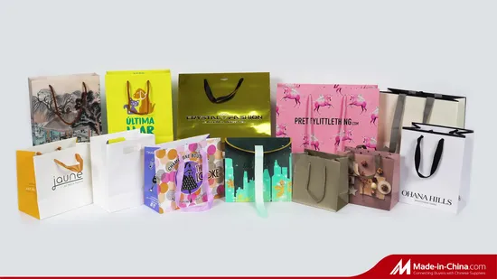 Custom Printed Recycled Kraft Paper Packaging Bag 