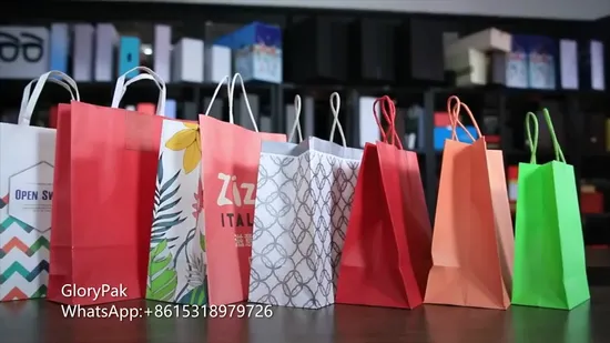 Fast Food Packaging Shopping Gift Paper Bag with Handle 