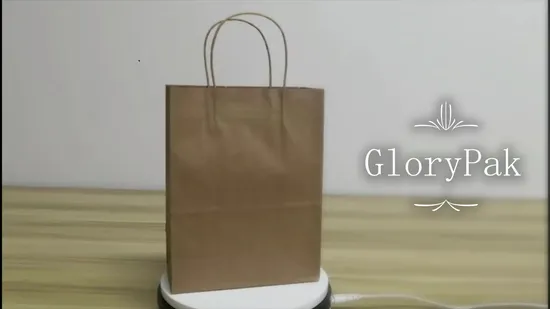 Wholesale Packaging Brown Craft Kraft Shopping Paper Bag for Pizza 