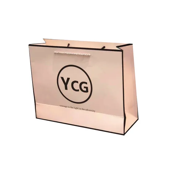 Personality Custom Printed Luxury Women Brand Retail Shopping Packaging Clothing Pink Gift Bag 